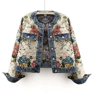 Rosemary – Floral Patchwork Short Jacket