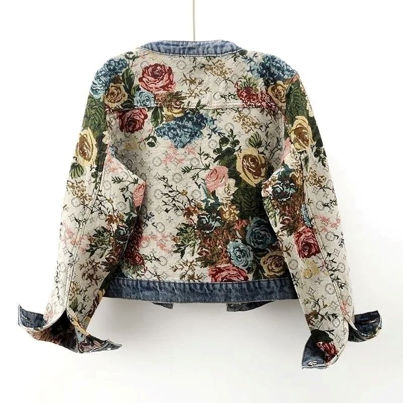Rosemary – Floral Patchwork Short Jacket