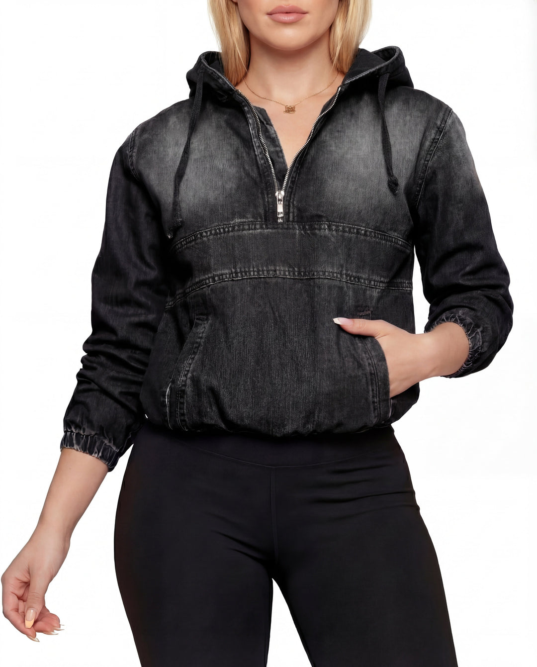 Emma – Casual Half-Zip Hoodie Pullover