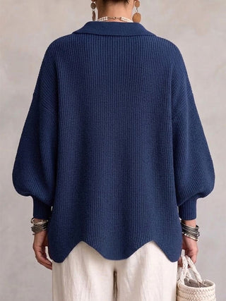 Victoire | Oversize-Cardigan mit großen goldenen Knöpfen