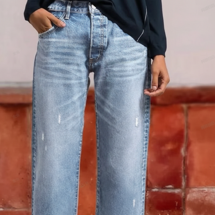 Betty – Retro Cropped Straight Jeans