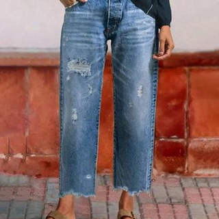 Betty – Retro Cropped Straight Jeans