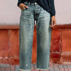 Betty – Retro Cropped Straight Jeans